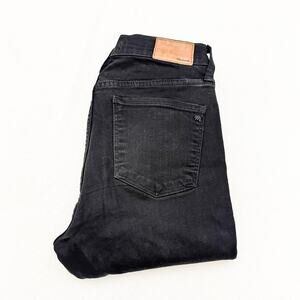 Madewell 9" High-Rise Skinny Black Denim Zip Fly Jeans Size 28T